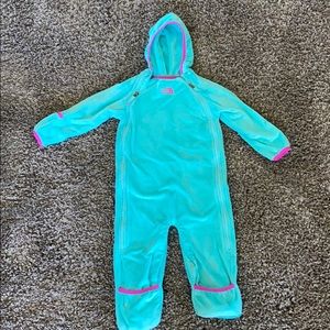 The North Face fleece snowsuit